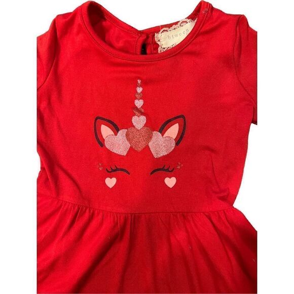 Btween Girls unicorn red dress size 18M - Picture 5 of 7